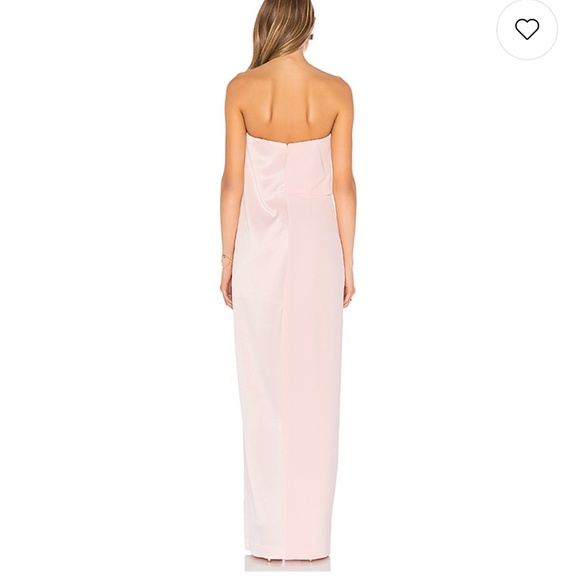 Halston Heritage Strapless Light Pink Gown size 4 - Picture 5 of 8